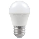 Crompton ES LED Golf Ball, Frosted, Warm White 2700k, 5.5W, Non Dimmable