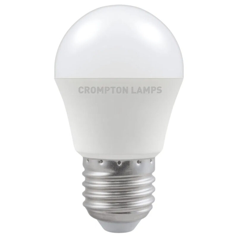 crompton es led golf ball, frosted, warm white 2700k, 5.5w, non dimmable