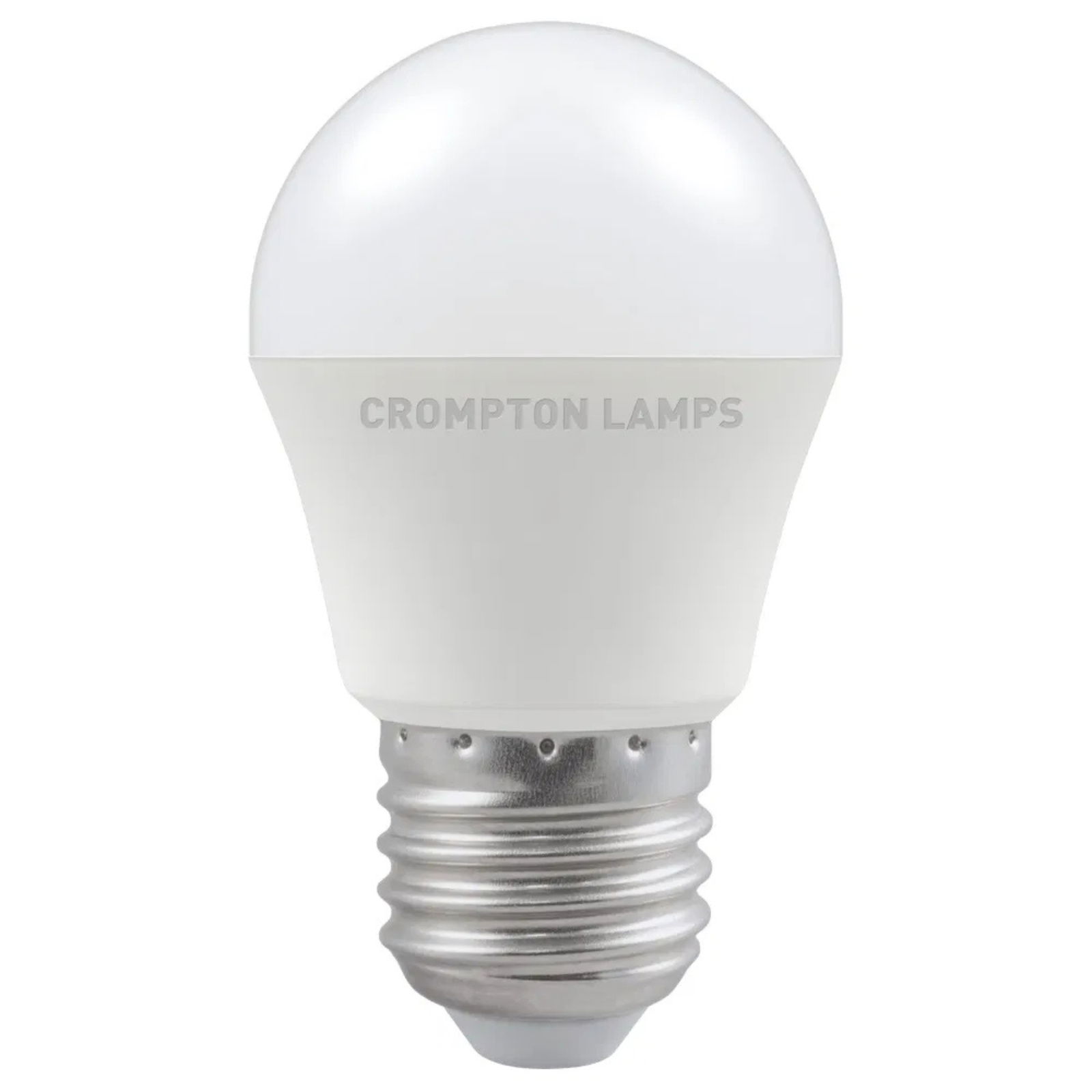 crompton es led golf ball, frosted, warm white 2700k, 5.5w, non dimmable