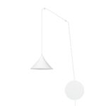 Abrim 1 Light White Wall/Pendant Light, Optional Plug-In
