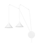 Abrim 2 Lamp White Wall/Pendant Light, Optional Plug-In