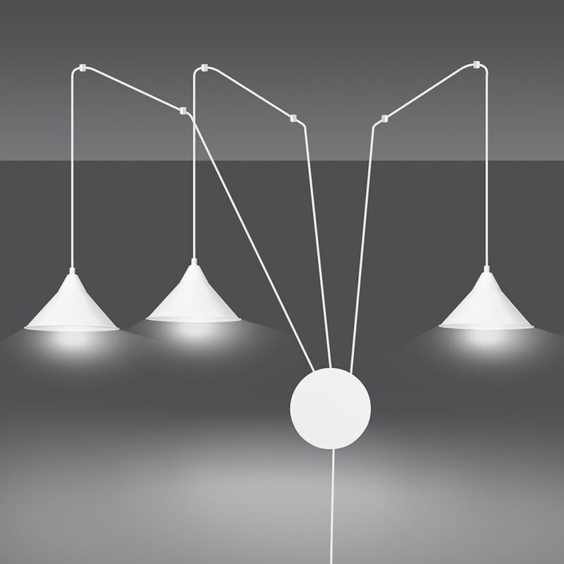 Abrim 3 White Pendant Lamp Image 2