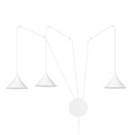 Abrim 3 Light White Wall/Pendant Lamp, Optional Plug-In