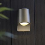 Helix LED Outdoor Wall Light, Pewter, Silver