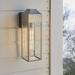 Ether Outdoor Wall Light, Rectangle, Pewter