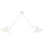 Alea White 2 Arm Adjustable Ceiling Light, 133cm Width