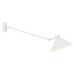 Alea White Extended Adjustable Wall Lamp, 1 Light, 70cm Depth