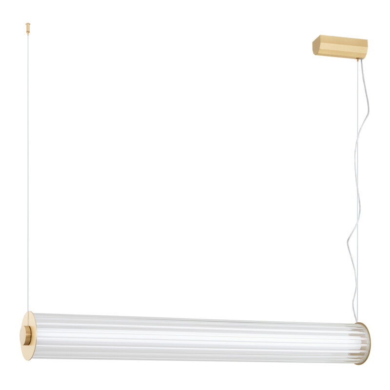 Unlit view of a large 120cm led tube pendant lamp.