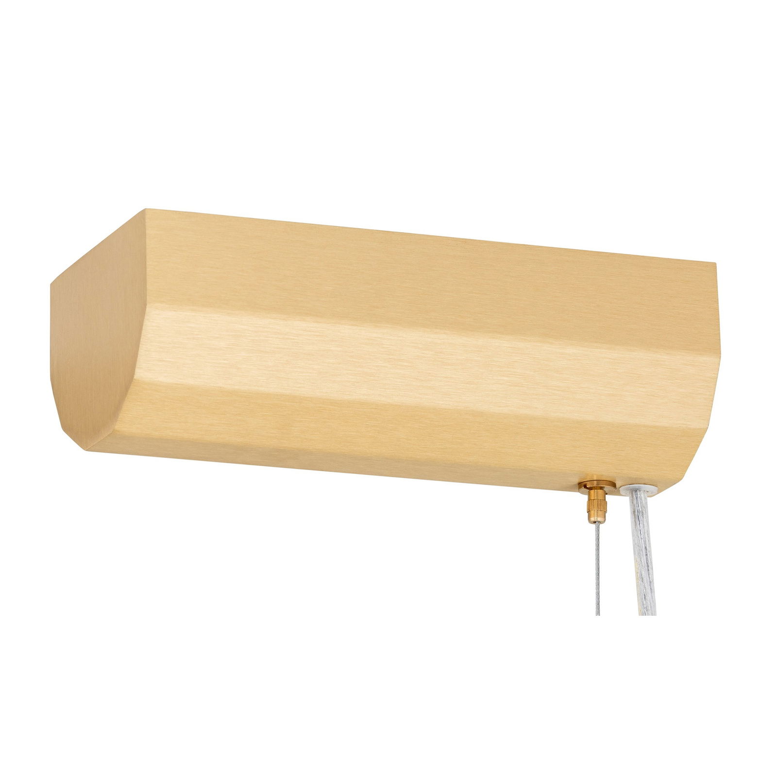 Brass fixing plate view from a led pendant lamp.