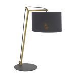 Magna Table Lamp, Matt Brass, Black Shade