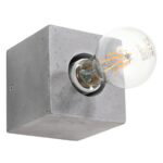 Aeriz Cube Concrete Wall Lamp, 1 Light, 10cm Wide