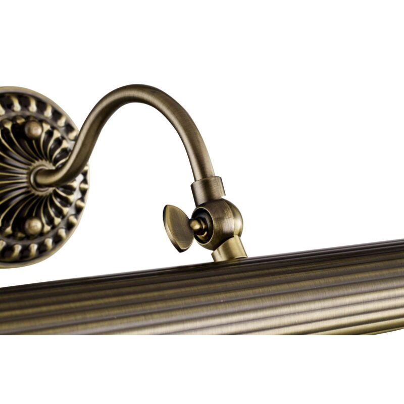 renoir bronze picture lamp, 2 light, metal, 35.9cm wide