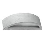 Atna Concrete Up Down Wall Lamp, Grey, Glass, 1 Light, 40cm Wide