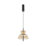 Bangkok Small Cognac Glass, LED Pendant Light, 3000k, 12w, 25cm