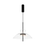 Bangkok Large LED Pendant Light, Clear Glass, 3000k, 12w, 40cm