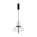 Bangkok Small LED Pendant Lamp, Clear Glass, 3000k, 12w, 25cm