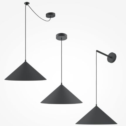 Basic colors Black Pendant luminaire , Metal Image 6