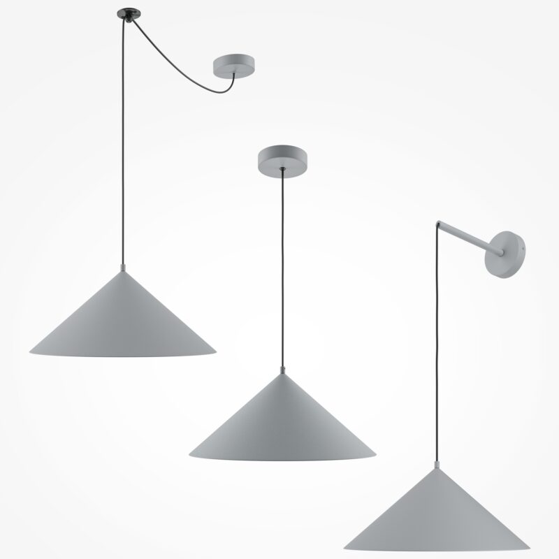 Basic colors Grey Pendant luminaire , Metal Image 6