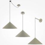 Basic Colors, Khaki Cone Single Pendant/Wall Light, Metal, 35cm Diameter