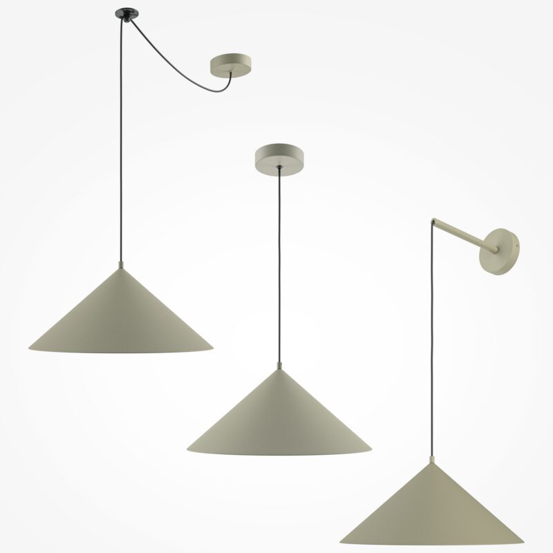 Basic colors Khaki Pendant luminaire , Metal Image 6