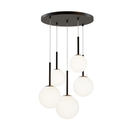 Basic form Black Pendant luminaire , Metal Image 2