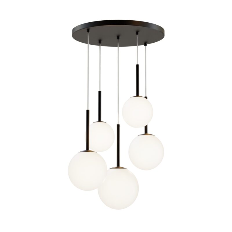 Basic form Black Pendant luminaire , Metal Image 2