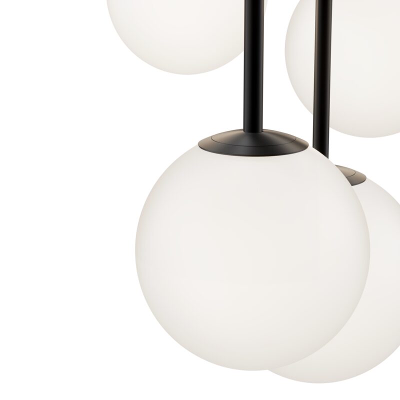 Basic form Black Pendant luminaire , Metal Image 3