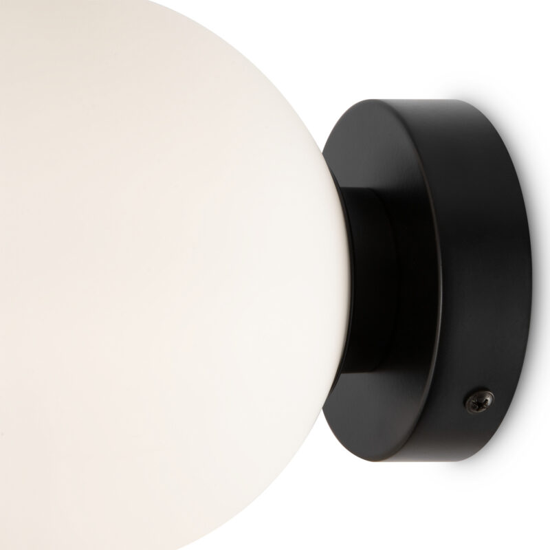 Basic form Black Wall luminaire (Sconce), Metal Image 2