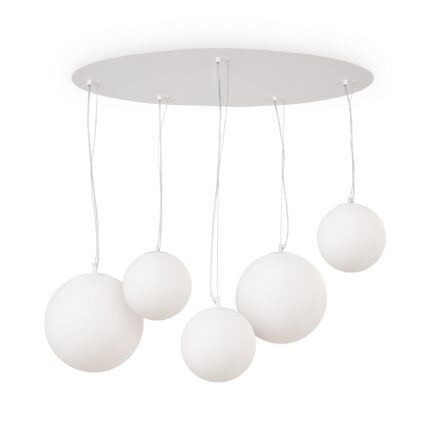 Basic form White Pendant luminaire , Metal Image 2