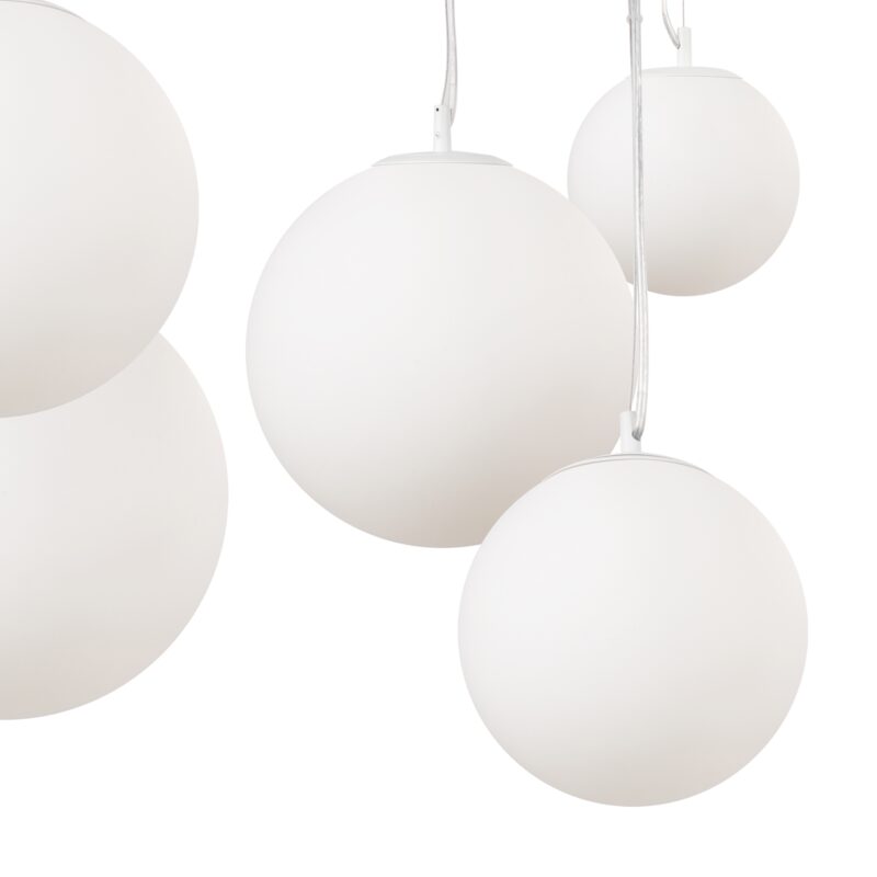 Basic form White Pendant luminaire , Metal Image 3