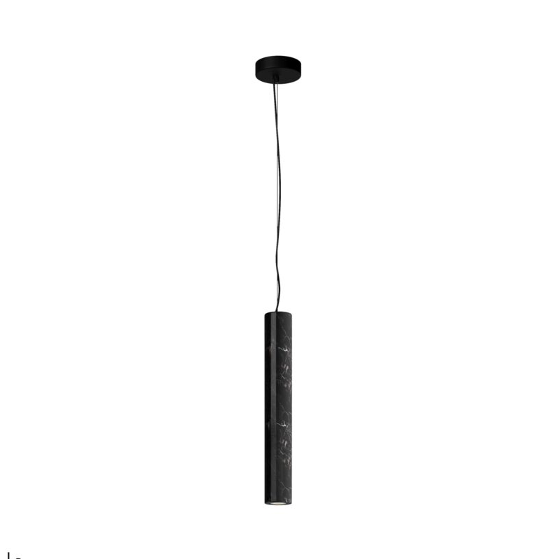 Basic Texture Black Marble Pendant Lamp, Colour Switchable LED, Warm White - Cool White
