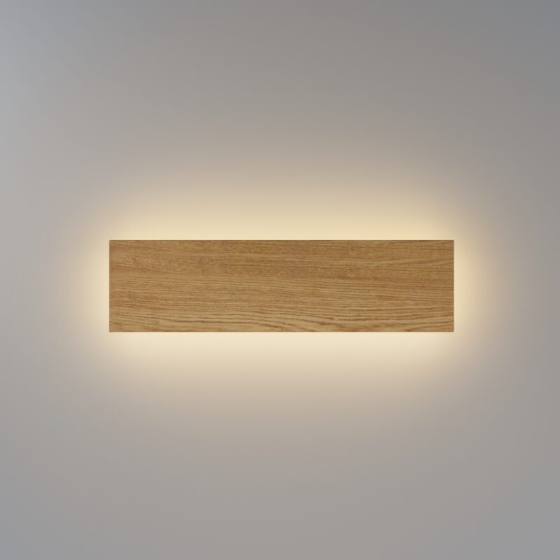 Basic Texture Rectangle Wood Wall Light, Colour Switchable LED, Warm White - Cool White - Image 7