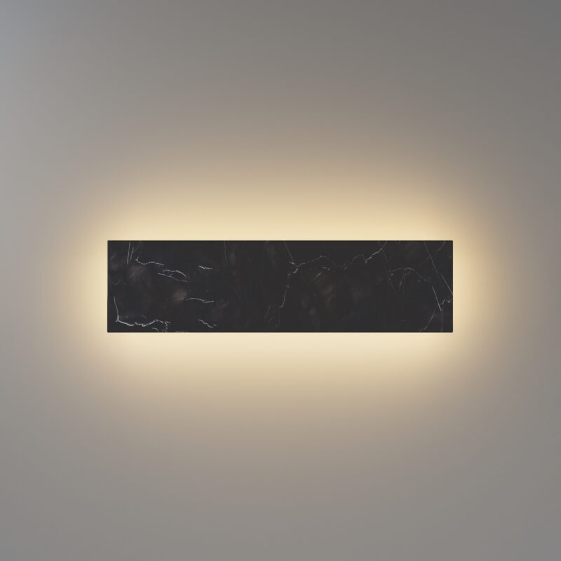 Basic Texture Rectangle Black Marble Wall Light, Colour Switchable LED, Warm White - Cool White - Image 7