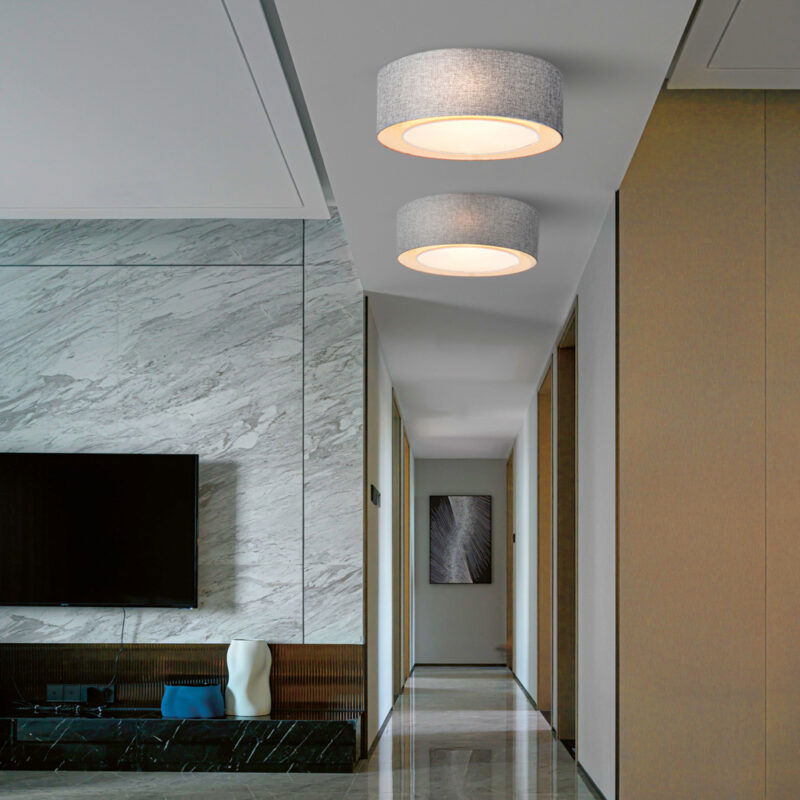 Bergamo Chrome Ceiling luminaire, Metal Image 2