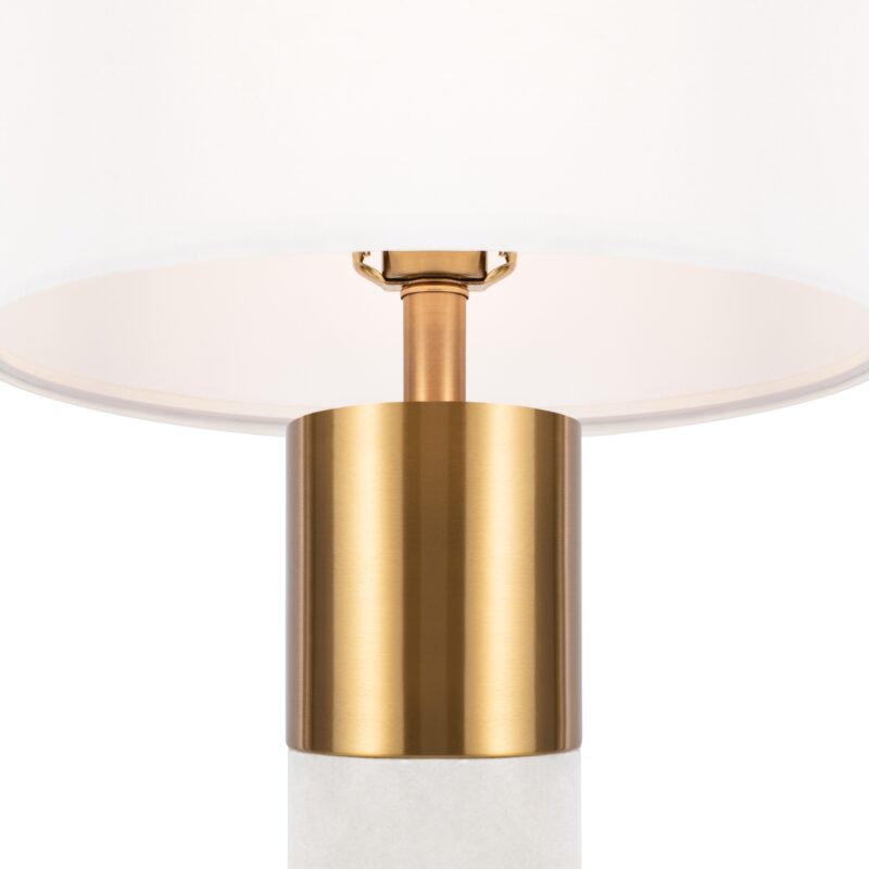 Bianco Brass Table lamp, Metal and Alabaster Image 4