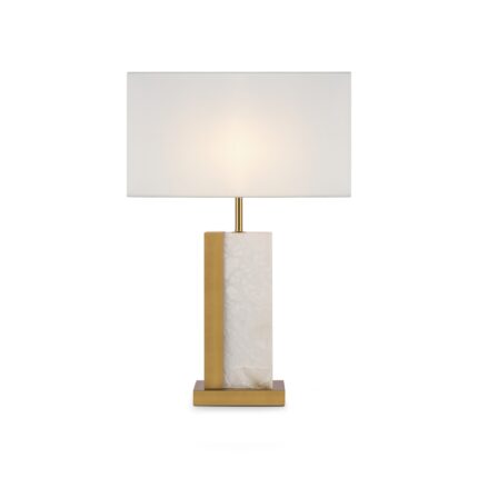 Bianco Brass Table lamp, Metal and Alabaster