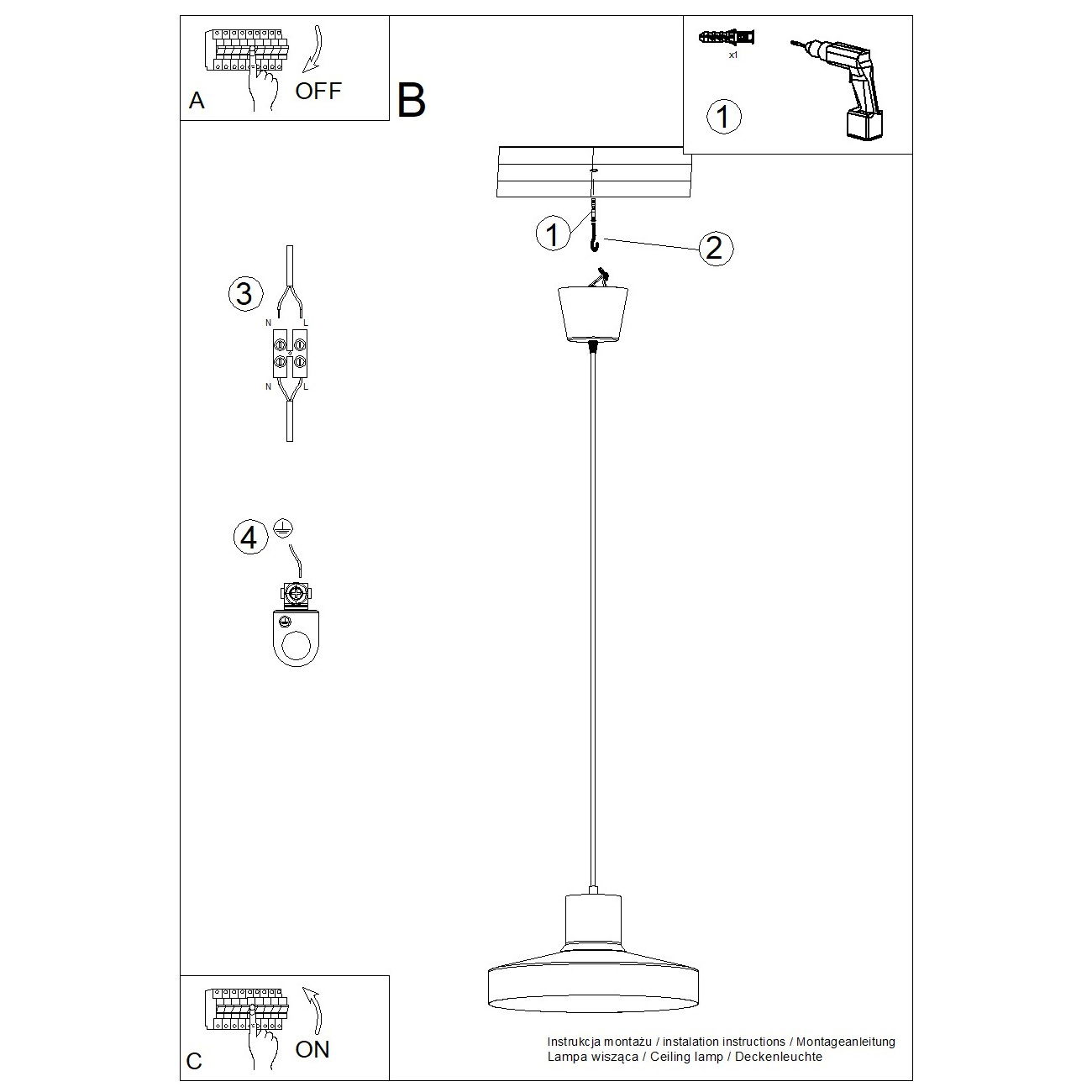 Bilo Pendant lamp biaÅ‚a Image 11