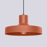 Bilboa Terracotta Red Single Pendant Light, Metal, 35cm Diameter