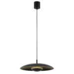 Bolan Black LED Pendant Lamp, 12.5W, 3000K, Steel, 42cm Diameter