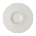 Bolan Circular LED Wall Lamp, Cream White Steel, 3000k, 12.5W, 42cm Diameter