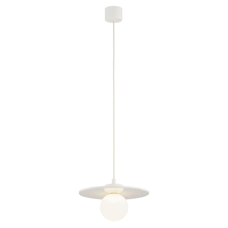 Bolu 1-Light Pendant Lamp Made Of Bolesławiec Ceramics, Glass, Ceramics, Lacquered Steel