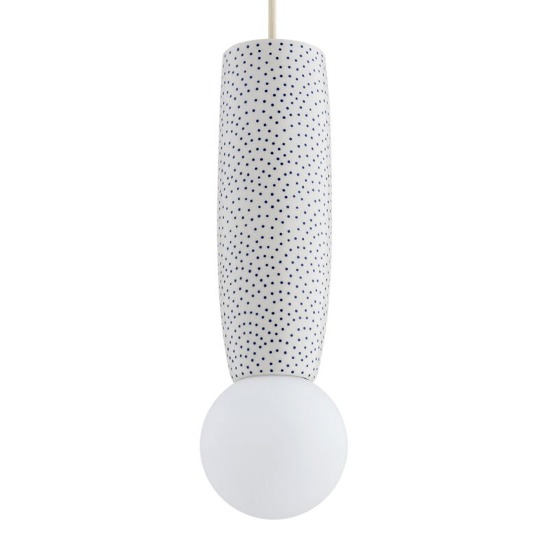 Bolu 1-Light Pendant Lamp Made Of Bolesławiec Ceramics, Glass, Ceramics, Lacquered Steel Image 3