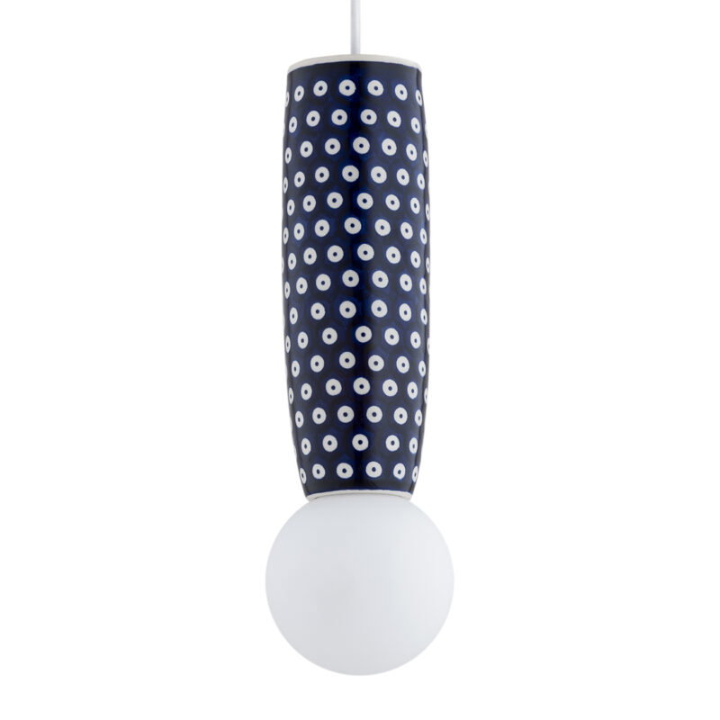 Bolu 1-Light Pendant Lamp Made Of Bolesławiec Ceramics, Glass, Ceramics, Lacquered Steel Image 3