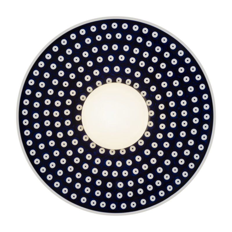 Bolu 1-Light Wall Lamp Made Of Bolesławiec Ceramics In The Shape Of A Board, Glass, Ceramic Image 3