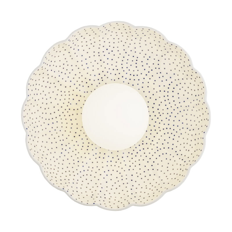 Bolu 1-Light Wall Lamp Made Of Bolesławiec Ceramics In The Shape Of A Shell, Glass, Ceramic Image 3