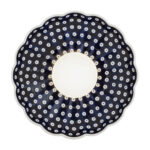 Bolu Ceramic Bowl IP44 Wall Lamp, Deep Cobalt Blue, Opal Glass, 28cm Diameter