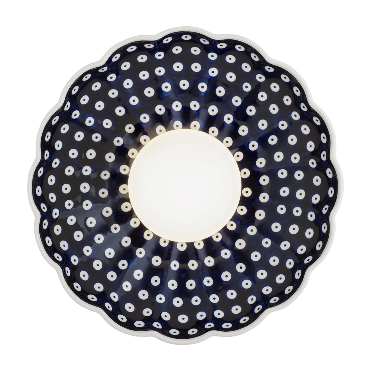 Bolu 1-Light Wall Lamp Made Of Bolesławiec Ceramics In The Shape Of A Shell, Glass, Ceramic Image 3 Bolu 1-Light Wall Lamp Made Of Bolesławiec Ceramics In The Shape Of A Shell, Glass, Ceramic Image 3