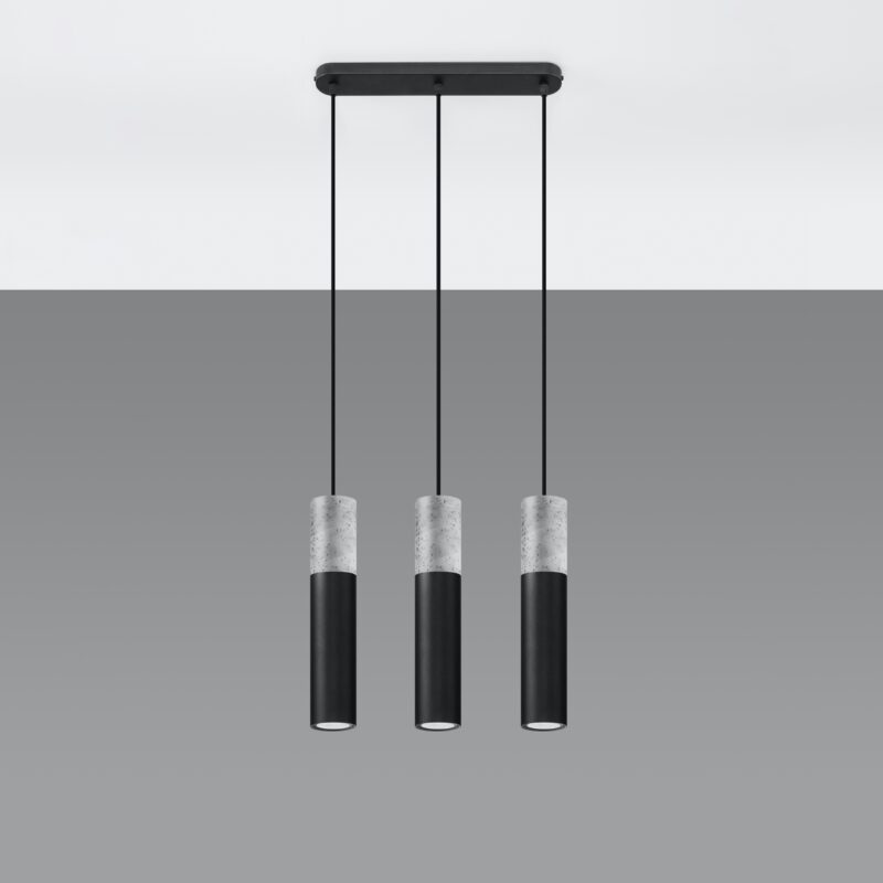 Borgio Pendant lamp 3L black Image 2