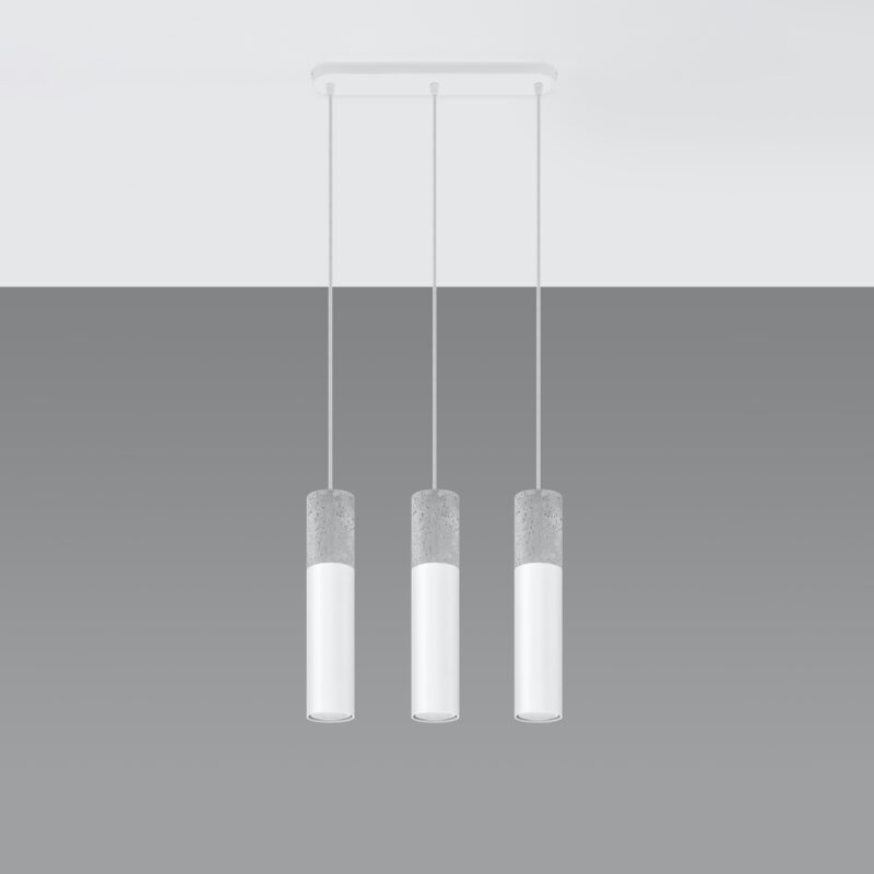 Borgio Pendant lamp 3L white Image 2