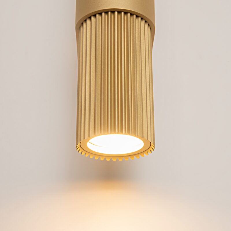 dynamics up & down wall lamp, gold, 2 light, metal, 6cm wide